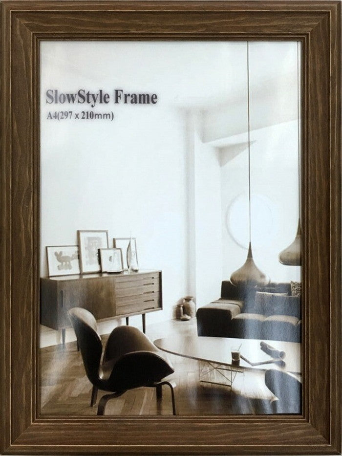 額縁 木製フレーム スロースタイル ブラウン Slow Style Frame Brown A4 260x347x18mm A4サイズ シャビーブラウン 347x260x18mm FSS-62625 bic-11112048s1