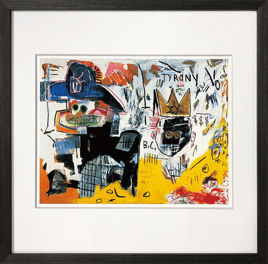 バスキア Jean-Michel Basquiat Untitled Tyrany 1982 425x425x32mm 425x425x32mm IJB-62488 アート 絵 フレーム bic-11112298s1