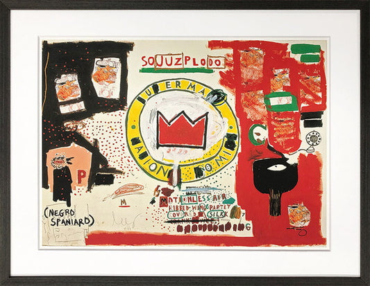 バスキア Jean-Michel Basquiat Untitled Crown 1988 645x505x32mm 645x505x32mm IJB-62496 アート 絵 フレーム bic-11112304s1