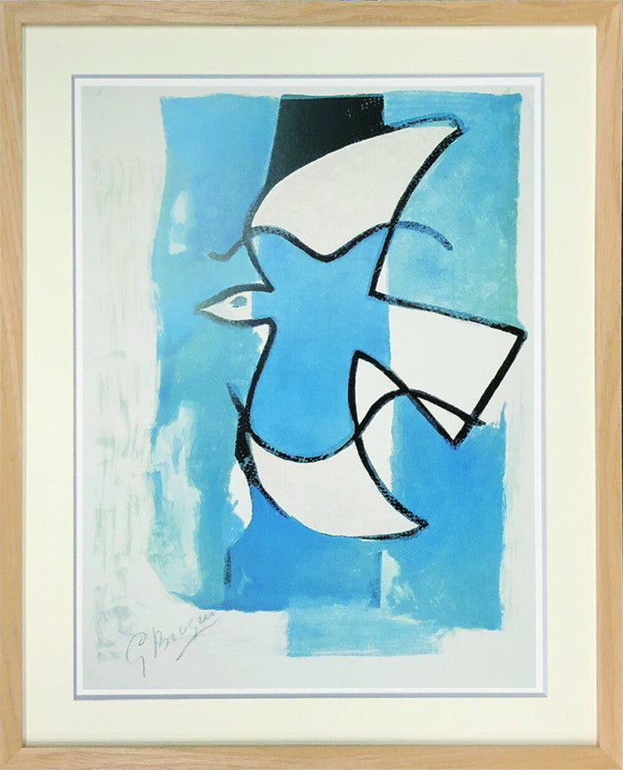 ジョルジュ・ブラック Georges Braque L'oiseaux bleu et gris 425x525x32mm 425x525x32mm IGB-62524 bic-11143262s1