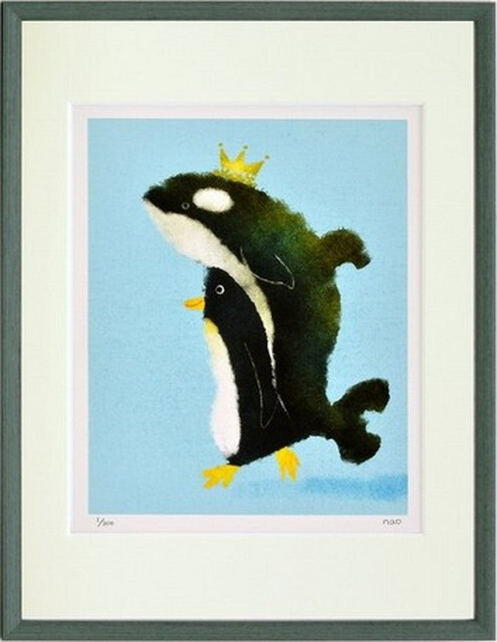 アートフレーム 菜生 nao シャチのせおいもの 305x395x20mm ZNO-61114  bic-6942892s1の画像