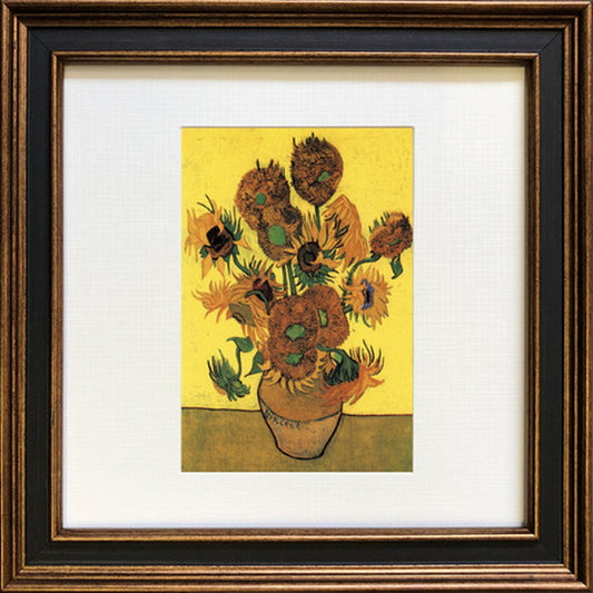 アートフレーム 名画 ヴィンセント・ファン・ゴッホ Vincent van Gogh Square Frame ひまわり 241x241x20mm ZFA-61670 bic-6943282s1