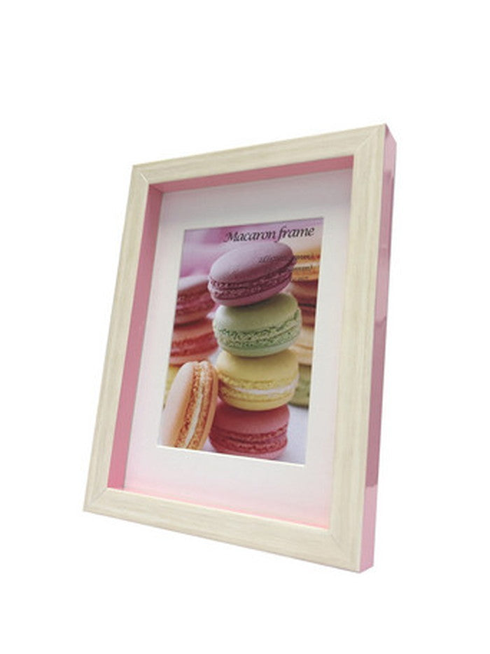 フォトフレーム マカロンフレーム Macaron frame Pink 2L L判サイズマット付 ピンク 2L 153x205x25mm FMC-61632  bic-6943376s1の画像