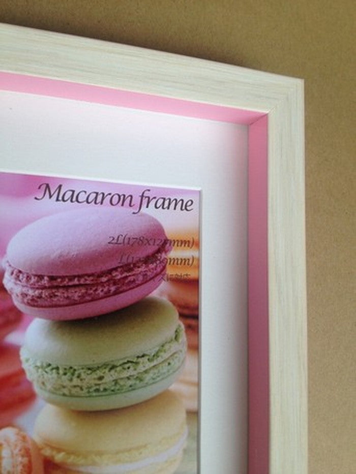 フォトフレーム マカロンフレーム Macaron frame Pink 2L L判サイズマット付 ピンク 2L 153x205x25mm FMC-61632 bic-6943376s1