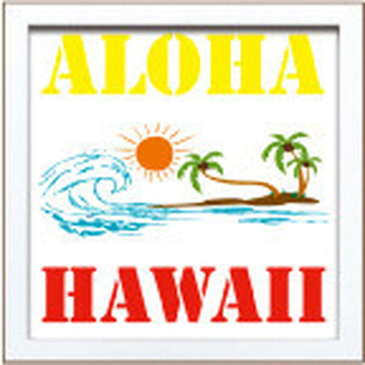 サインフレーム SIGN FRAME ALOHA HAWAII 220x220x20mm ZSF-52366 bic-7088753s1