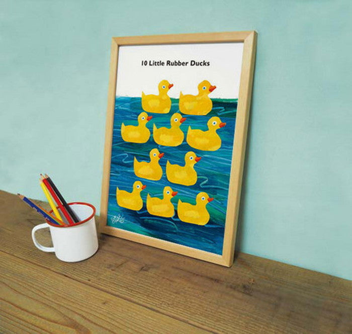 アートフレーム エリック・カール ナチュラルフレーム Eric Carle 10 Little Rubber Ducks 10 Little Rubber Ducks 280x387x17mm ZEC-61871 bic-7399013s1