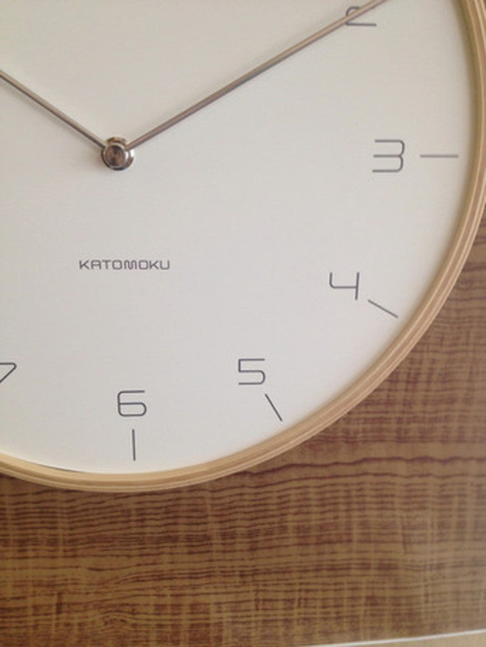 木製壁掛け時計 plywood wallclock7 Slim Clock ナチュラル φ304x30mmmm km-71N bic-7414062s1