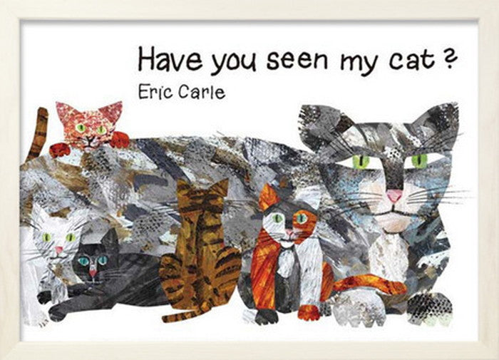 アートフレーム エリック・カール ホワイトフレーム Eric Carle Have You Seen My Cat? 387x280x17mm ZEC-53016 bic-7673603s1