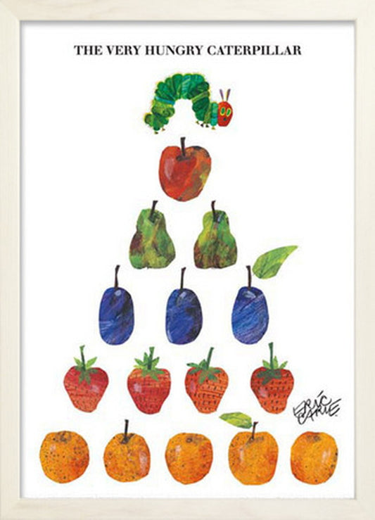 アートフレーム エリック・カール ホワイトフレーム Eric Carle Fruits Pyramid 280x387x17mm ZEC-53008 bic-7673604s1