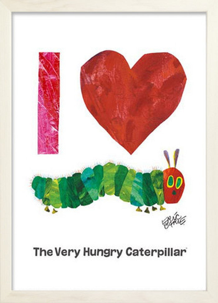 アートフレーム エリック・カール ホワイトフレーム Eric Carle I Love Caterpillar 280x387x17mm ZEC-53009  bic-7673605s1の画像