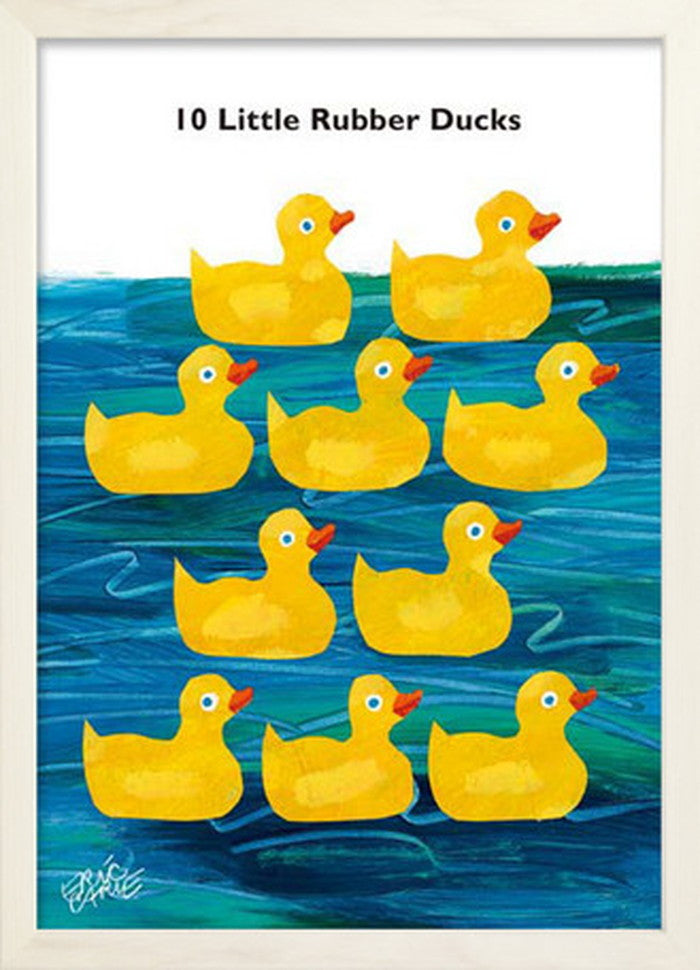 アートフレーム エリック・カール ホワイトフレーム Eric Carle 10 Little Rubber Ducks 280x387x17mm ZEC-53014 bic-7673610s1