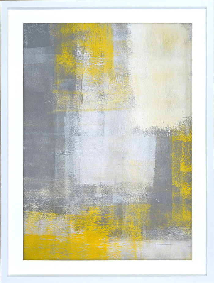 キャンバスアート Abstract Art Grey and Yellow IAA-52930 bic-9686483s1