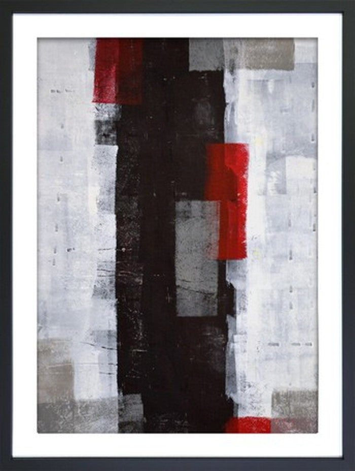 キャンバスアート Abstract Art Red and Grey Abstract Art Painting IAA-52927 bic-9686492s1