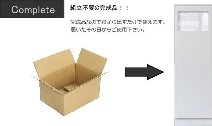 ダストBOX 45リットル スリム 分別 オフィス 店舗 SVELTE ホワイトボディー ホワイト鏡面 ed000004b 日本製 edk-9244841s1