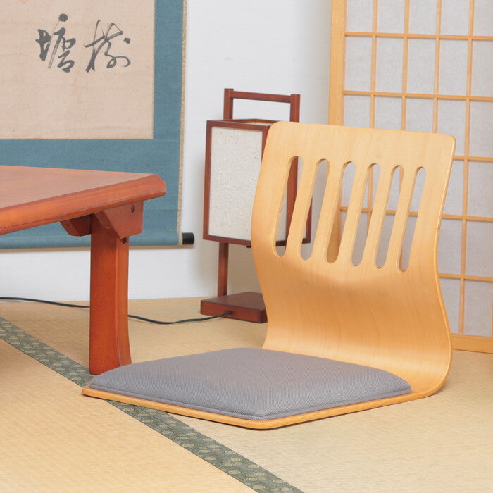 和座椅子 クッション付き PY-307BS NA ナチュラル 完成品 W395×D520×H430mm 2.7kg fj-10082の画像