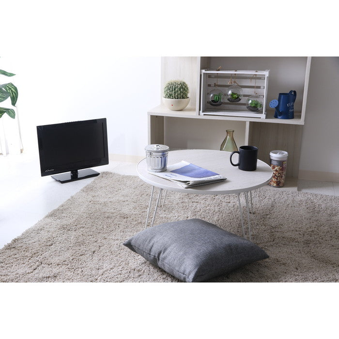 ローテーブル 丸60 ホワイトウッド P600WHW fj-10859の画像