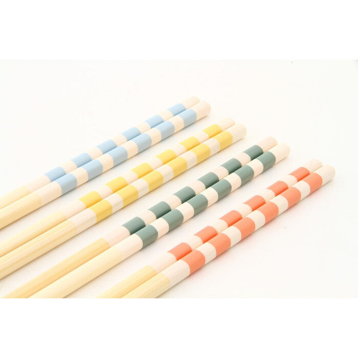 菜箸 4本セット ボーダー 完成品 W80×D7×H330mm 0.05kg fj-10947の画像