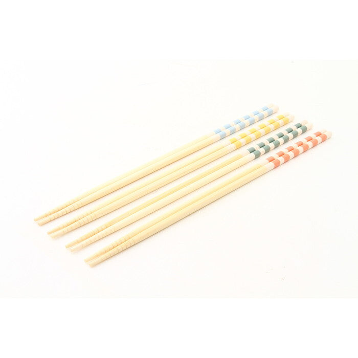 菜箸 4本セット ボーダー 完成品 W80×D7×H330mm 0.05kg fj-10947の画像
