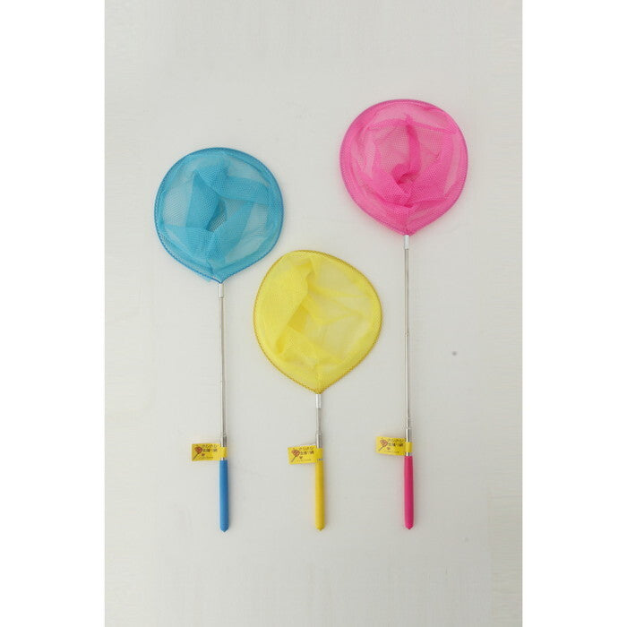 虫取り網 伸縮式 カラフル 完成品 W210×D20×H380-860mm 0.1kg fj-11229の画像