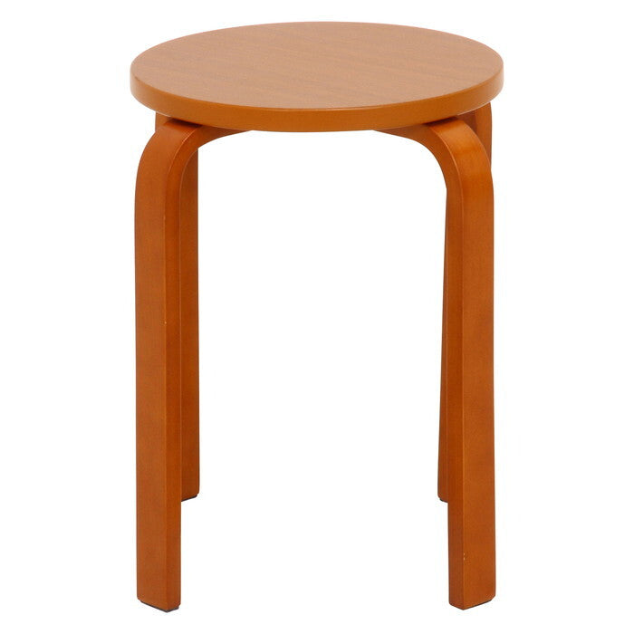 曲脚イス 木製 21 S6 BR ブラウン 完成品 W330×D330×H440mm 2.7kg fj-12837の画像