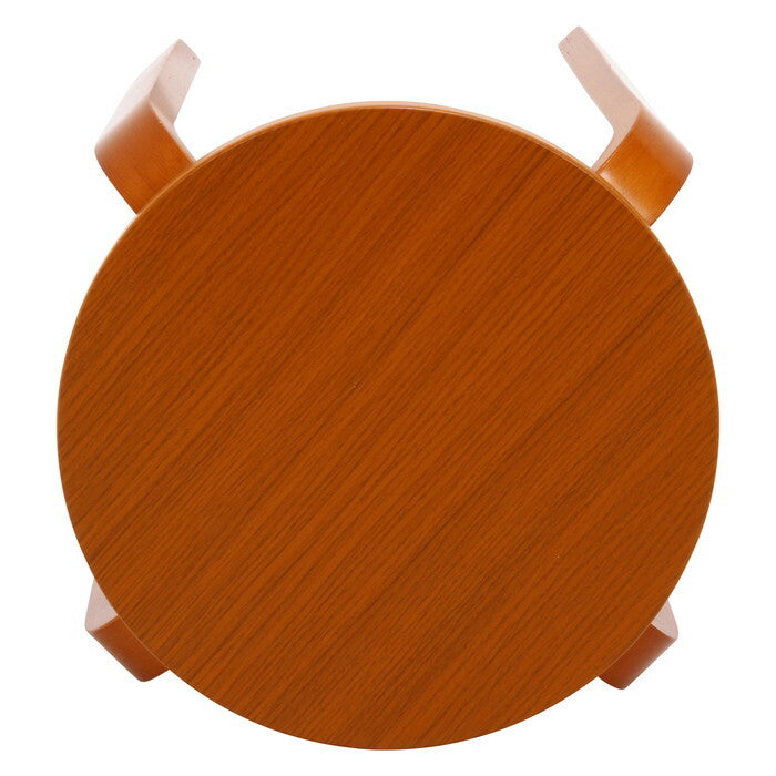 曲脚イス 木製 21 S6 BR ブラウン 完成品 W330×D330×H440mm 2.7kg fj-12837の画像