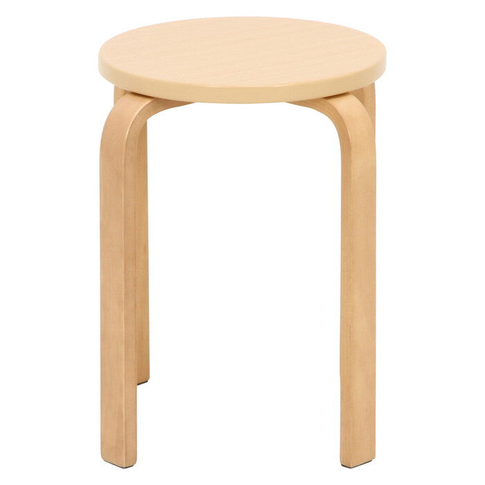 曲脚イス 木製 21 S6 NA ナチュラル 完成品 W330×D330×H440mm 2.7kg fj-12838の画像