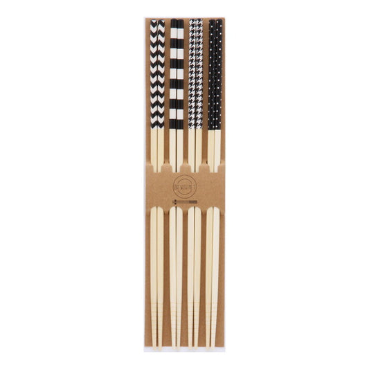 菜箸 4本セット モノトーン 完成品 W80×D7×H330mm 0.05kg fj-14115の画像