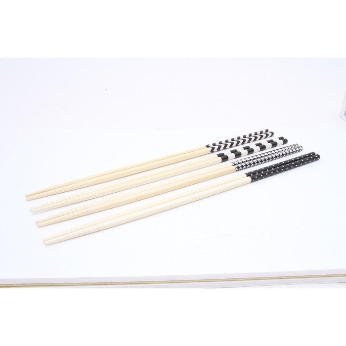 菜箸 4本セット モノトーン 完成品 W80×D7×H330mm 0.05kg fj-14115の画像