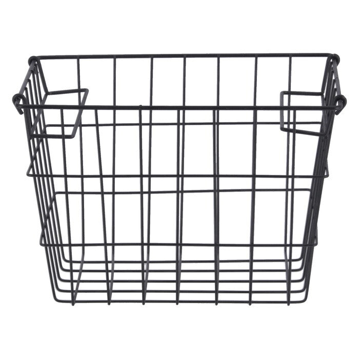 ワイヤーバスケット スタック C 黒 完成品 W260-300×D180×H180mm 0.32kg fj-14228の画像