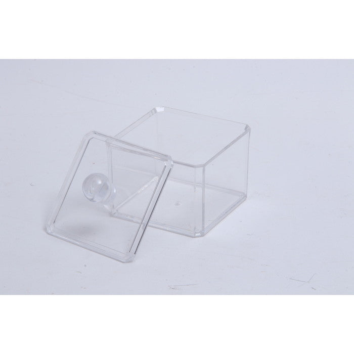 PSコスメ収納 蓋つき小物入れ クリア 95 ×95 ×95 fj-14381の画像