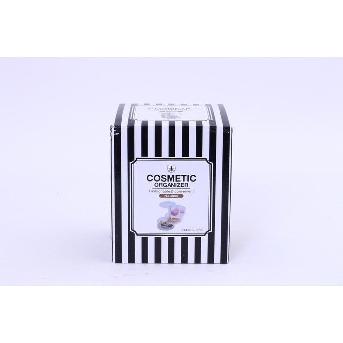 PSコスメ収納 3段ラウンド小物入れ クリア 116 ×116 ×136 fj-14384の画像