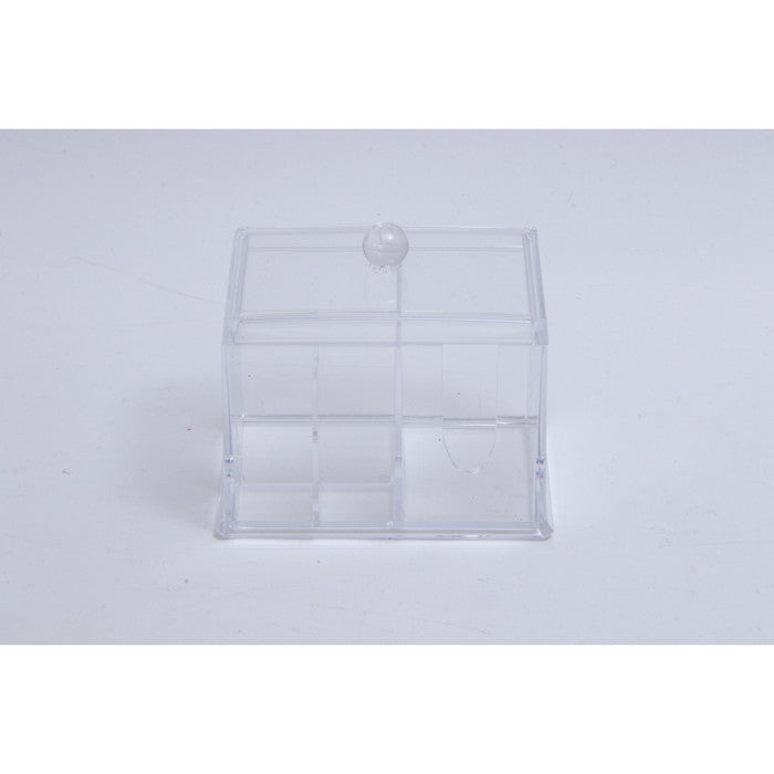 PSコスメ収納 コットン･綿棒ケース クリア 148 ×109 ×94 fj-14386の画像