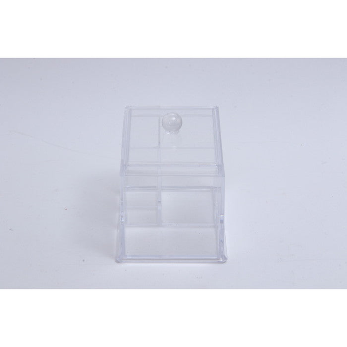 PSコスメ収納 コットン･綿棒ケース クリア 148 ×109 ×94 fj-14386の画像