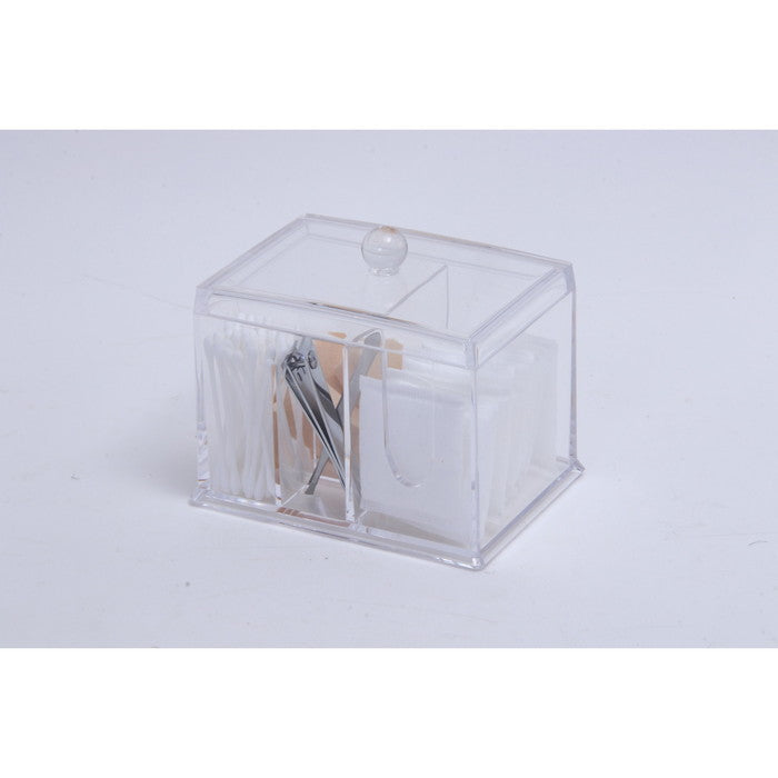 PSコスメ収納 コットン･綿棒ケース クリア 148 ×109 ×94 fj-14386の画像