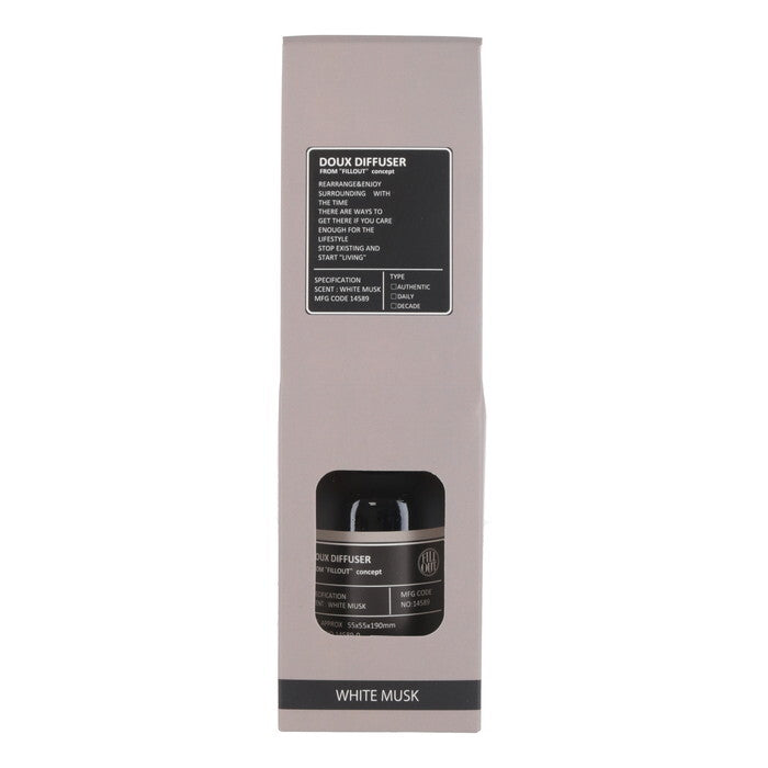 ディフューザー ドゥ 50ml ホワイトムスク グレー 完成品 W55×D55×H190mm 0.1kg fj-14589の画像
