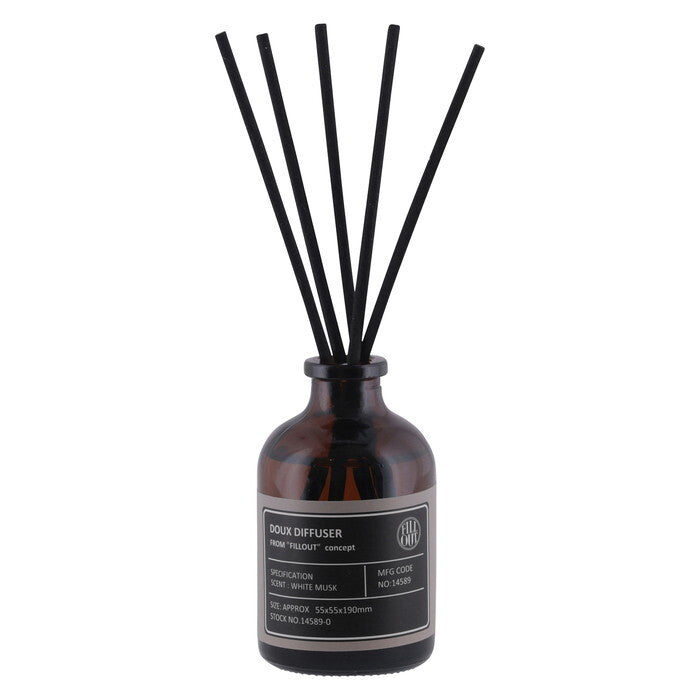 ディフューザー ドゥ 50ml ホワイトムスク グレー 完成品 W55×D55×H190mm 0.1kg fj-14589の画像