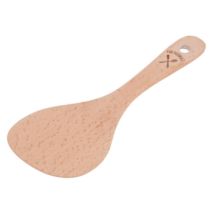 キッチンツール 木製 しゃもじ ナチュラル 完成品 W79×D8×H220mm 0.03kg fj-14789の画像