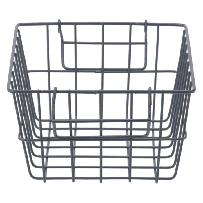 ワイヤーバスケット スタック D 黒 完成品 W260-290×D180×H100mm 0.2kg fj-14820の画像