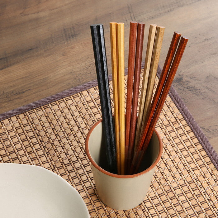 八角箸 5膳セット カラフル 完成品 W100×D230×H5mm 0.07kg fj-15418の画像
