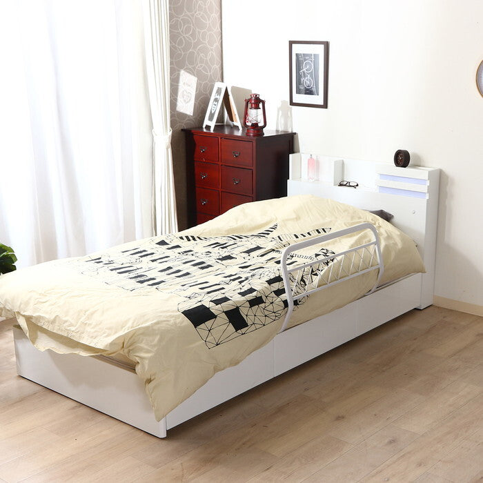 ベッドガード 89897 ホワイト 完成品 W750×D425×H390mm 2kg fj-15552の画像
