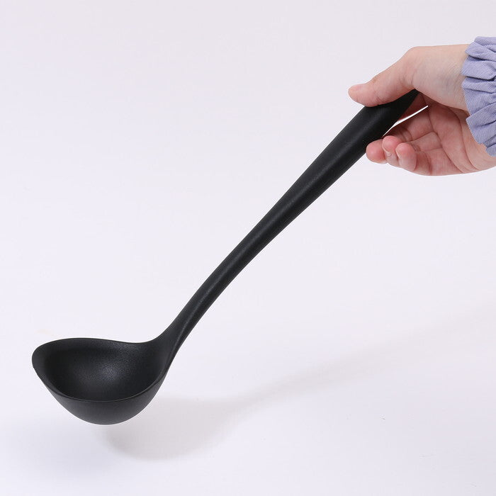 おたま KUKKA2021 オールシリコンキッチンツール BK ブラック 完成品 W300×D85×H60mm 0.1kg fj-15781の画像