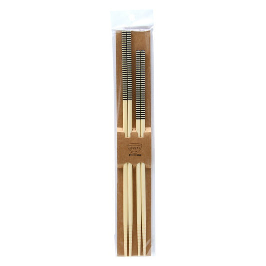 菜箸2膳セット ボーダー 完成品 W50×D7×H330mm 0.038kg fj-15935の画像