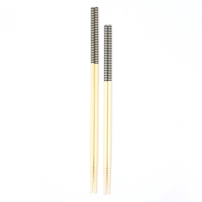 菜箸2膳セット ボーダー 完成品 W50×D7×H330mm 0.038kg fj-15935の画像