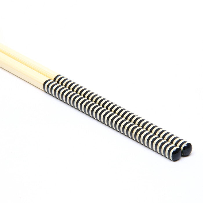 菜箸2膳セット ボーダー 完成品 W50×D7×H330mm 0.038kg fj-15935の画像