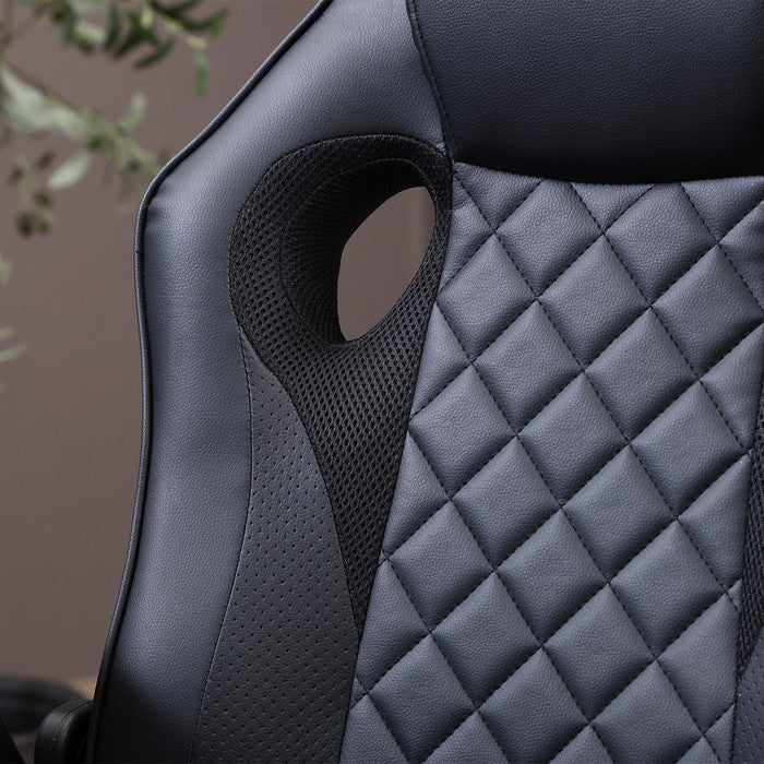 ゲーミングチェア シグナル ブラック 幅655×奥行630×高さ1030?1110 fj-16547の画像