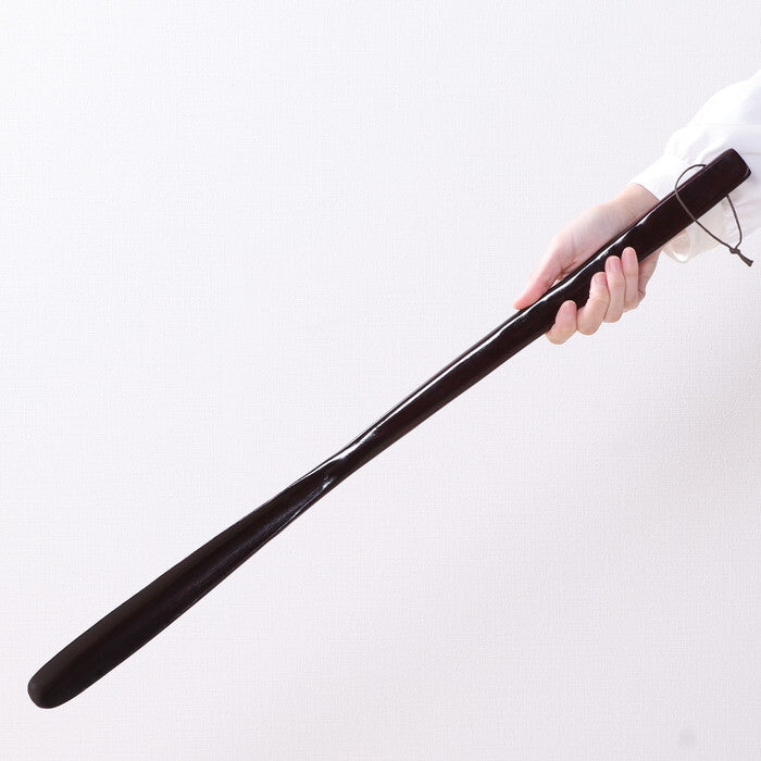 靴べら ヘレナ 樟木 70cm DBR ダークブラウン 完成品 W40×D700×H20mm 0.1kg fj-17565の画像