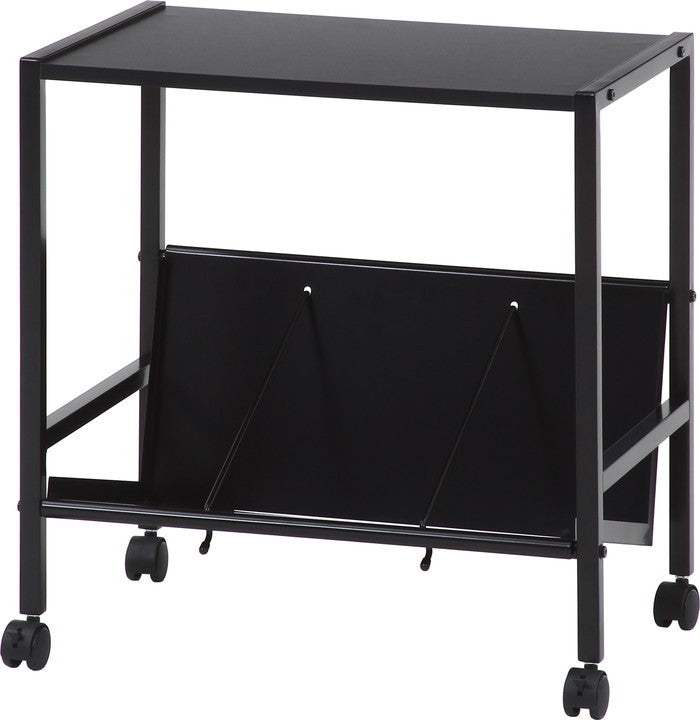 ファイルワゴン1段 ブラック TG-1 BK ブラック 幅550×奥行380×高さ580mm fj-17611の画像