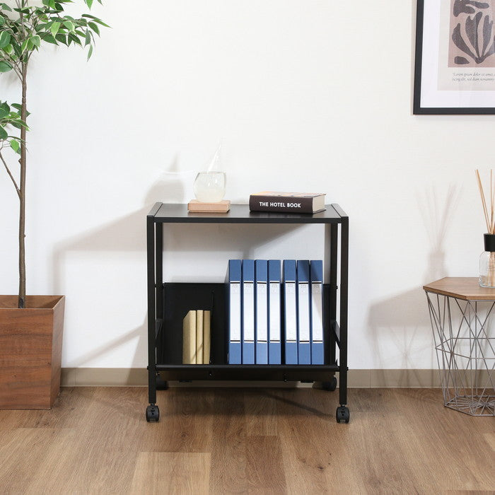 ファイルワゴン1段 ブラック TG-1 BK ブラック 幅550×奥行380×高さ580mm fj-17611の画像