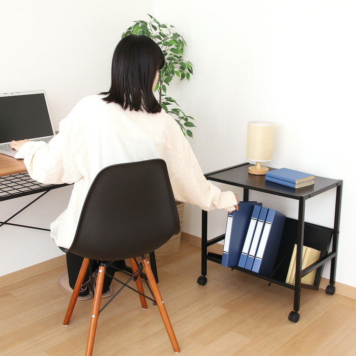 ファイルワゴン1段 ブラック TG-1 BK ブラック 幅550×奥行380×高さ580mm fj-17611の画像