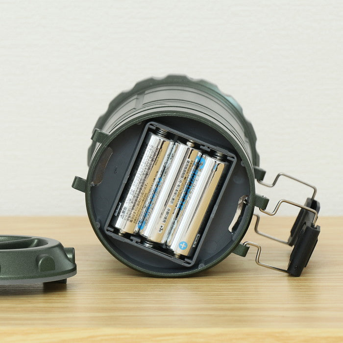 LED ランタン モスグリーン 幅85×奥行85×高さ145 fj-17907の画像